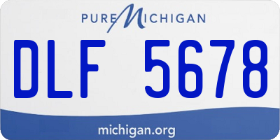MI license plate DLF5678