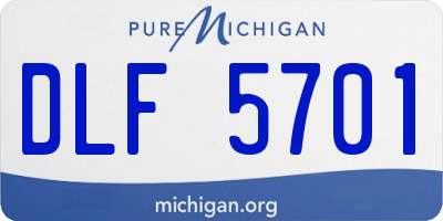 MI license plate DLF5701