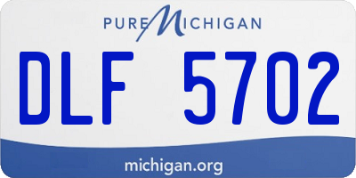MI license plate DLF5702