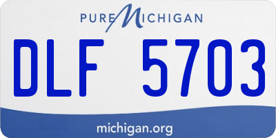 MI license plate DLF5703