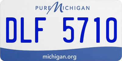 MI license plate DLF5710