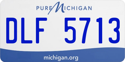 MI license plate DLF5713