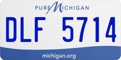 MI license plate DLF5714