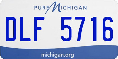 MI license plate DLF5716