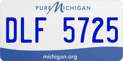 MI license plate DLF5725