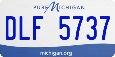 MI license plate DLF5737