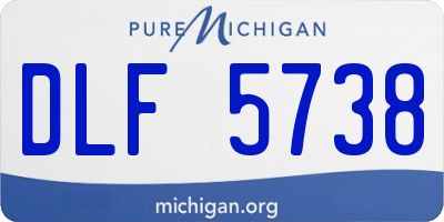 MI license plate DLF5738