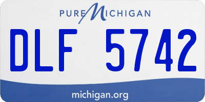 MI license plate DLF5742