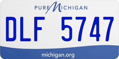 MI license plate DLF5747