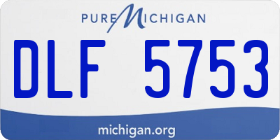 MI license plate DLF5753