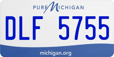 MI license plate DLF5755