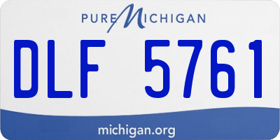 MI license plate DLF5761