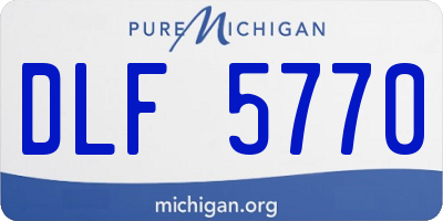 MI license plate DLF5770