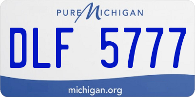 MI license plate DLF5777