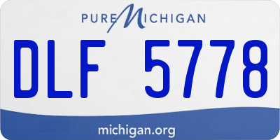 MI license plate DLF5778