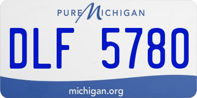 MI license plate DLF5780