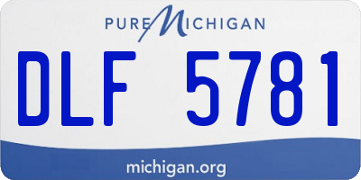MI license plate DLF5781