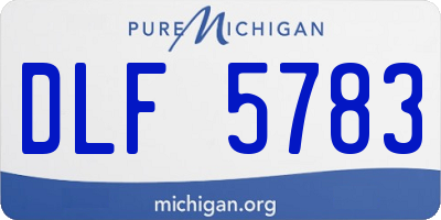 MI license plate DLF5783
