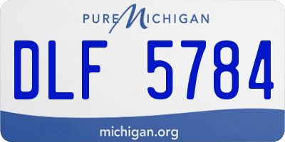 MI license plate DLF5784