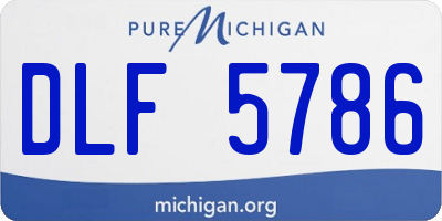 MI license plate DLF5786