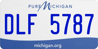 MI license plate DLF5787