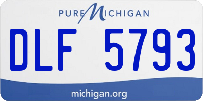 MI license plate DLF5793