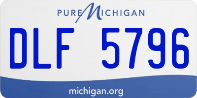 MI license plate DLF5796