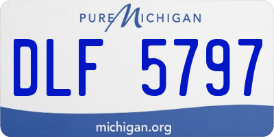 MI license plate DLF5797