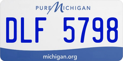 MI license plate DLF5798