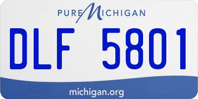 MI license plate DLF5801
