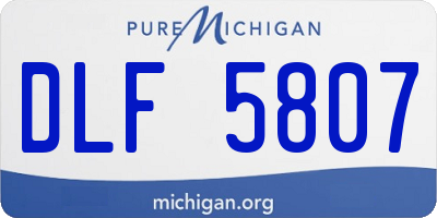 MI license plate DLF5807