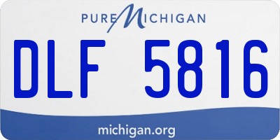 MI license plate DLF5816