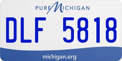 MI license plate DLF5818