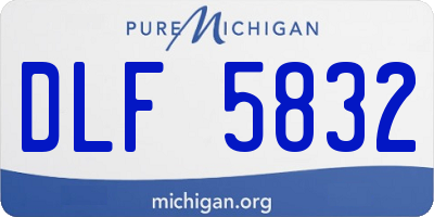 MI license plate DLF5832
