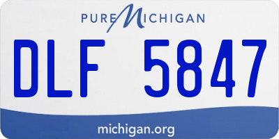 MI license plate DLF5847