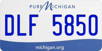 MI license plate DLF5850