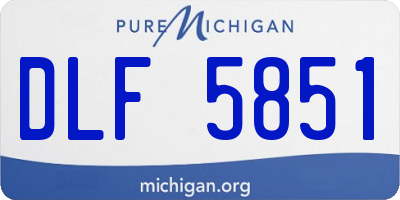 MI license plate DLF5851