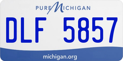 MI license plate DLF5857