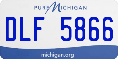 MI license plate DLF5866