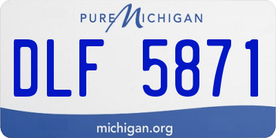 MI license plate DLF5871