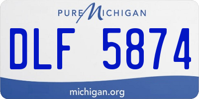 MI license plate DLF5874