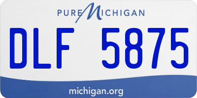 MI license plate DLF5875