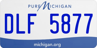 MI license plate DLF5877