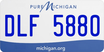 MI license plate DLF5880