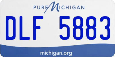 MI license plate DLF5883