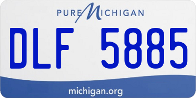 MI license plate DLF5885