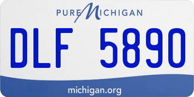 MI license plate DLF5890