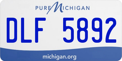 MI license plate DLF5892