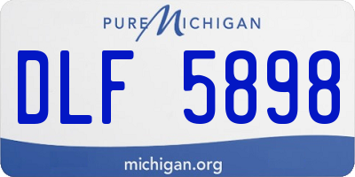 MI license plate DLF5898