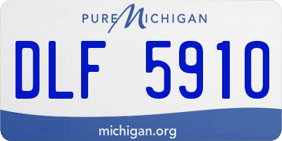 MI license plate DLF5910